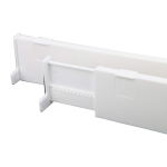 Set 2 organizatoare albe reglabile pentru sertar