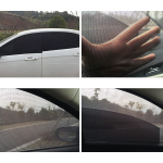 Set 2 Parasolar auto elastic din plasa negru