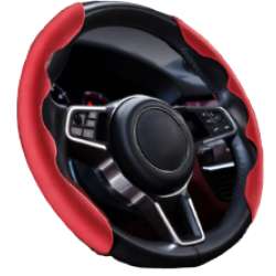 Set 2 prinderi ergonomice  pentru  Volan Antiderapante culoare Rosu 