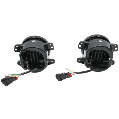 Set 2 proiectoare ceata cu DRL Angel Eyes 89 milimetri 3.5” cu 3 functii alb cu semnal galben