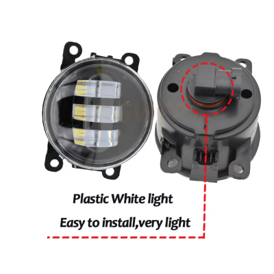 Set 2 proiectoare ceata LED Dacia Renault Nissan lumina alb + galben