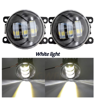 Set 2 proiectoare ceata LED Dacia Renault Nissan lumina alb + galben