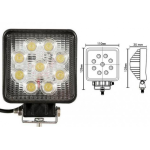 Set 2 Proiector Led Offroad  9 Led 27W Patrat Auto