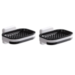 Set 2 Suporti de perete pentru sapun cu fixare prin lipire