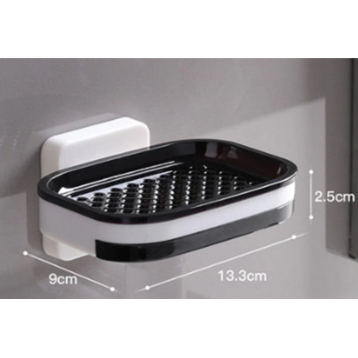 Set 2 Suporti de perete pentru sapun cu fixare prin lipire