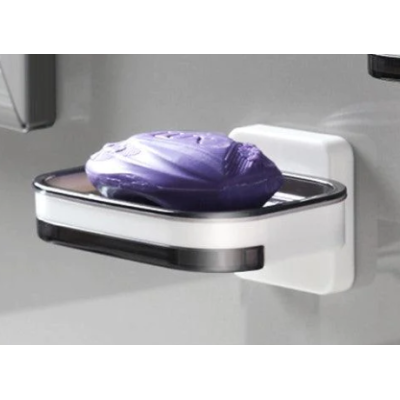 Set 2 Suporti de perete pentru sapun cu fixare prin lipire