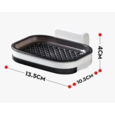 Set 2 Suporti de perete pentru sapun cu fixare prin lipire