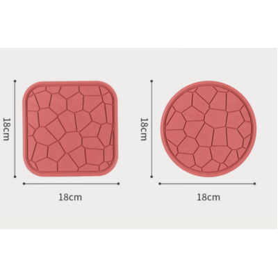 Set 2 suporturi de cauciuc pentru cratite 18 cm ROSU