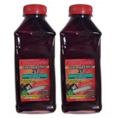 Set 2 Ulei amestec 2T ROSU 0.5l (B40)