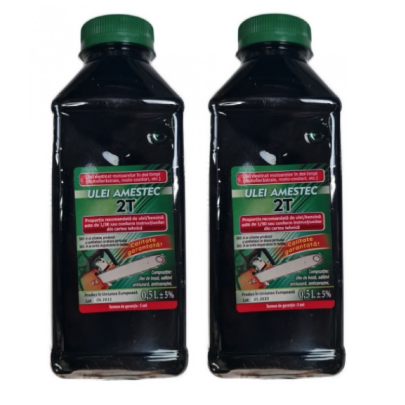 Set 2 Ulei amestec 2T VERDE 0,5l (B40)