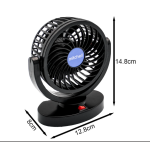 Set 2 Ventilatoare portabile pentru masina 15W negru MARS 306