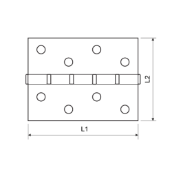 Set 2 x Balama cu aripi plane din inox pentru usa