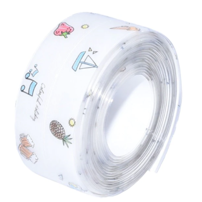 Set 2 x Banda de etansare transparenta cu model 38x320cm