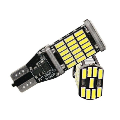 Set 2 x Becuri Auto LED T15 Canbus Instrumente Interior Culoare Alb