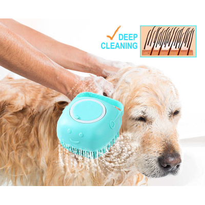 Set 2 x Burete de baie din silicon cu rezervor pentru gel de dus / sampon