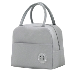 Set 2 x Geanta de pranz termica din panza GRI