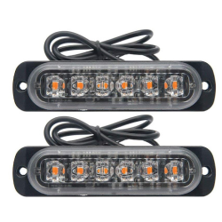 Set 2 x Lumini de Avertizare 6 LED pentru platforma ATV Tractor Jeep Off Road