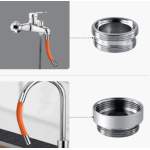 Set 2 x Prelungitor Flexibil Tip Furtun pentru Robinet 50 CM