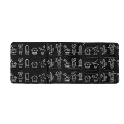 UB Set 2 x Protectie aragaz pentru gatit antistropire model Cactus Negru