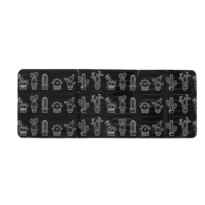 Set 2 x Protectie aragaz pentru gatit antistropire model Cactus Negru