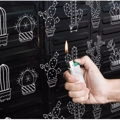 Set 2 x Protectie aragaz pentru gatit antistropire model Cactus Negru