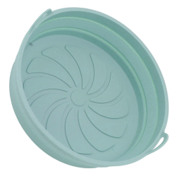 Set 2 x Tava rotunda din silicon pentru friteuza stil cosulet cu 2 manere