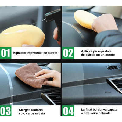 Set 2 X Ulei siliconic auto Caspian ultrastralucitor parfumat 100ml