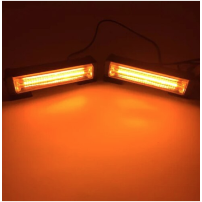 Set 2X Rampa avertizare galbena 3 LED COB