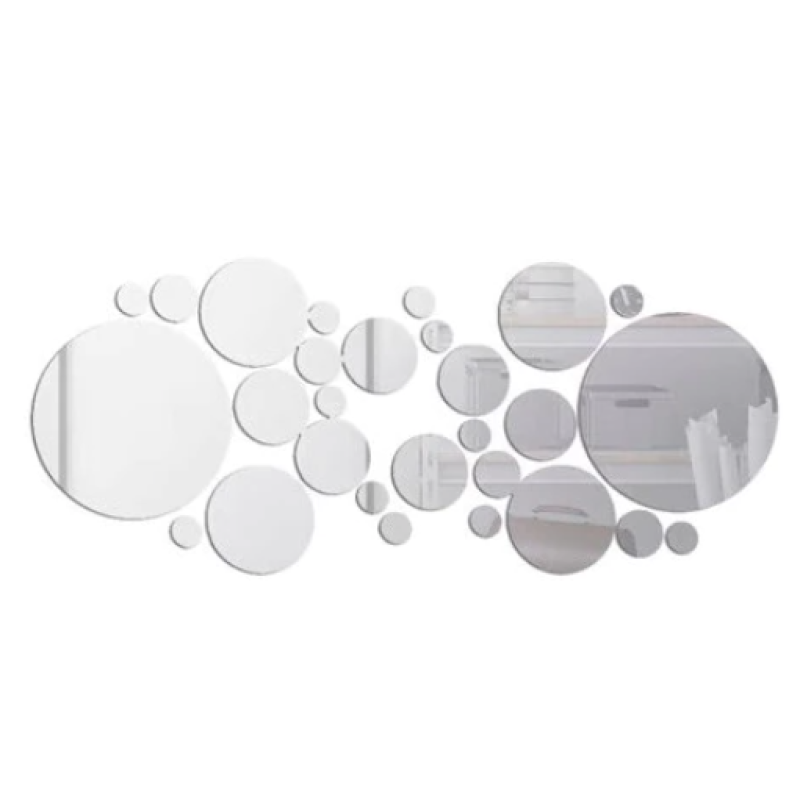 Set 30 Oglinzi decorative din Sticla Acrilica pentru design interior model rotund