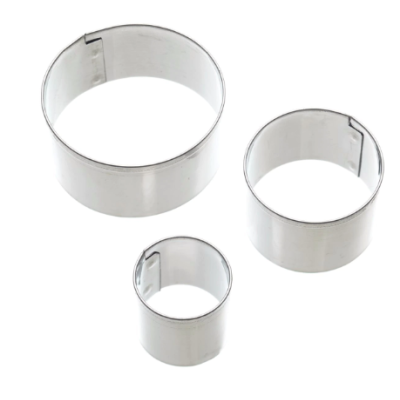 Set 3 forme/cuttere rotunde pentru prajituri CAKE MOLD