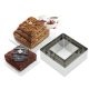 Set 3 forme pentru tort patrat inox