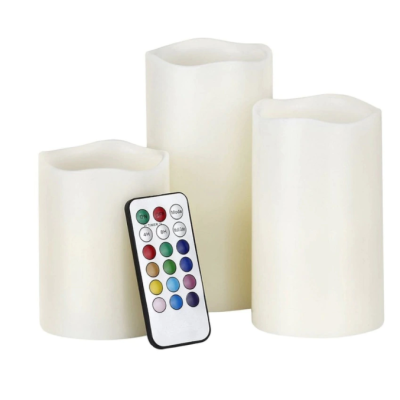 Set 3 lumanari cu LED si telecomanda, Luma Candles
