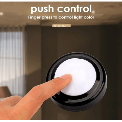 Set 3 Lumini pentru dulap Rotunde cu 5 moduri de iluminare si Telecomanda