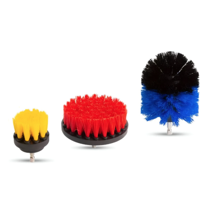 Set 3 perii curatare interior/exterior auto pentru bormasina