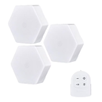 Set 3 spoturi hexagonale LED cu telecomanda