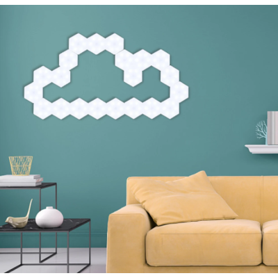 Set 3 spoturi hexagonale LED cu telecomanda