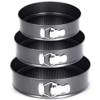 Set 3 tavi de tort cu dimensiuni diferite si fund detasabil 18-20-22