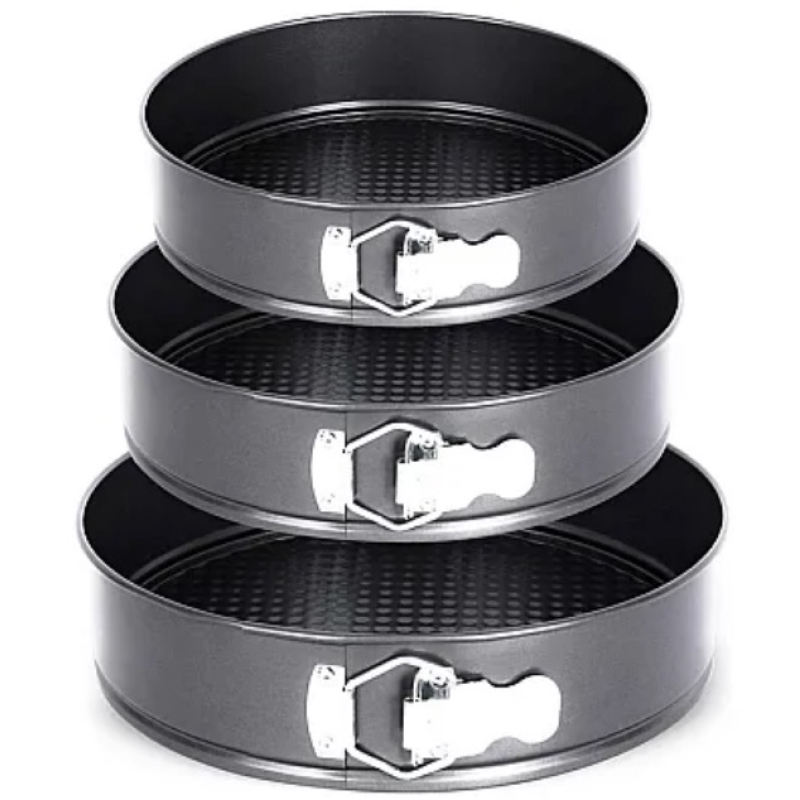 Set 3 tavi de tort cu dimensiuni diferite si fund detasabil 18-20-22