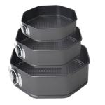 Set 3 tavi pentru prajituri forma Octogon 3 marimi