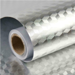 Set 3 x Autocolant ALUMINIU pentru Bucatarie 40x500 cm Model ROMB