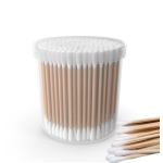 Set 3 x Cutii Betisoare cosmetice din bambus si bumbac