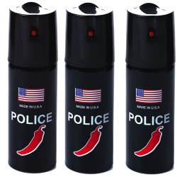 Set 3 x Spray POLICE paralizant de buzunar cu Chilli 