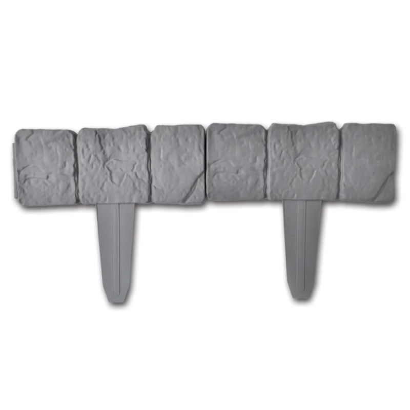 Set 4 bucati MINI Gard cu aspect de piatra Plastic / Bordura din plastic cu aspect de piatra