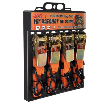 Set 4 chingi ancorare cu clichet 1" x 3 m max 100 kg