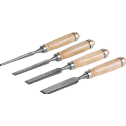 Set 4 Dalti cu maner de lemn 