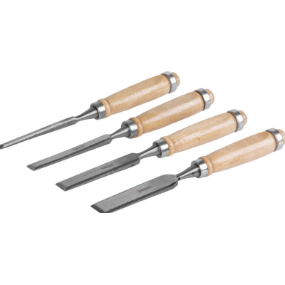 Set 4 Dalti cu maner de lemn