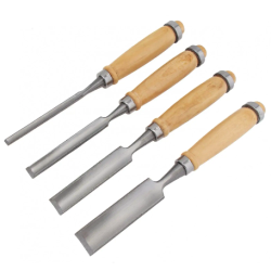 Set 4 dalti pentru sculptura in lemn din Otel Maro/Argintiu