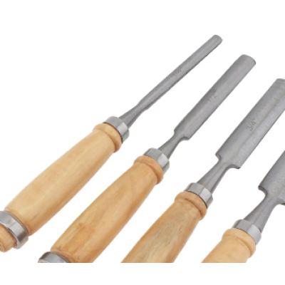 Set 4 dalti pentru sculptura in lemn din Otel Maro/Argintiu