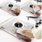 Set 4 folii ARGINTII de protectie pentru aragaz