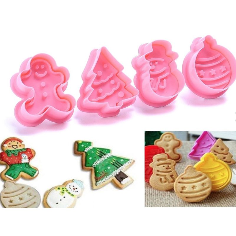 Set 4 forme pentru biscuiti model CRACIUN